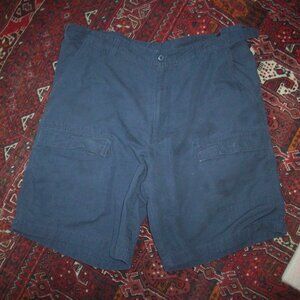 Vtg Authentic Cargo Shorts Men 34 (fits 38) Heavyweight Cotton Original, Flawed